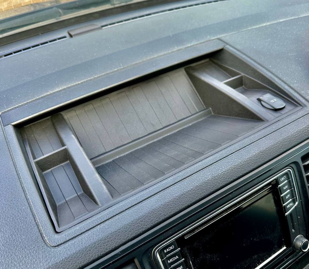 Para VW T6 Inserto de tablero superior de goma de silicona - Accesorio interior antideslizante y duradero de Van-X