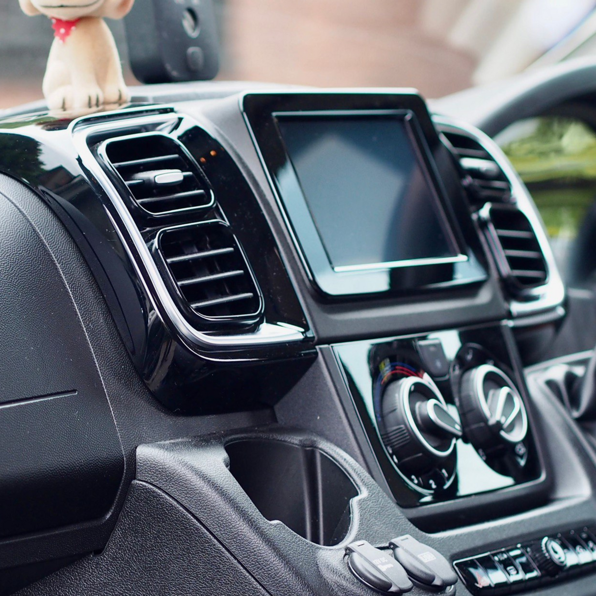 Para el juego de embellecedores de ventilación de aire Fiat Ducato - Actualización del tablero en negro brillante para nuevos modelos