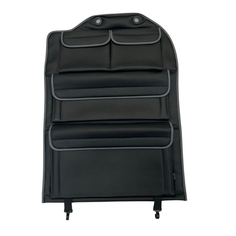 For New VW Crafter Right Side Double Passenger Seat Back Organiser | Black Leatherette Storage Pocket – Van-X