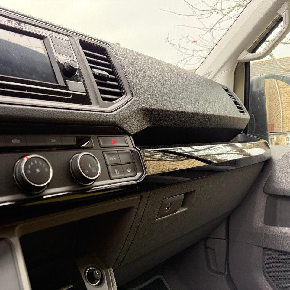 Voor New Shape VW Crafter LHD Lower Dashboard Styling uitvoeringen - Glanzend zwart (set van 6) | Van-X