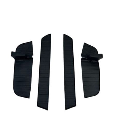 For VW T6.1 Transporter Rubber Door Liner Pocket Inserts - Black