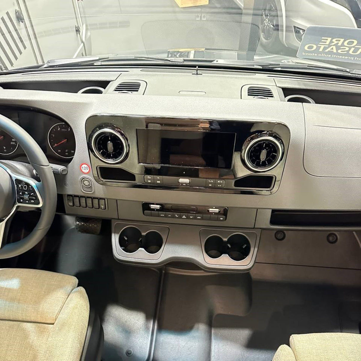 For Mercedes Sprinter 907 Cup Holder – Left Side Dashboard Mount | Van-X Accessory