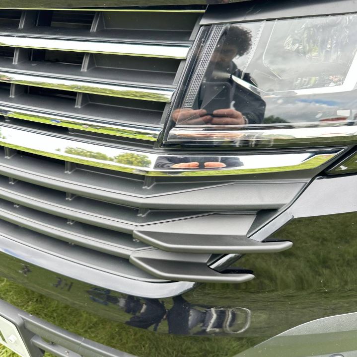 For VW T6.1 Front Grille Side Fins – Textured Finish (Set of 4) | Van-X Styling Upgrade for Volkswagen T6.1