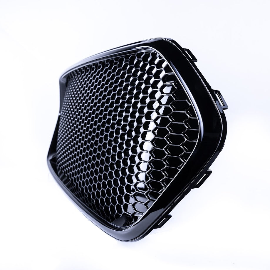 Voor Ford Transit Custom Gloss Black Honeycomb Grille Set - Vooraf geverfd en klaar om te monteren