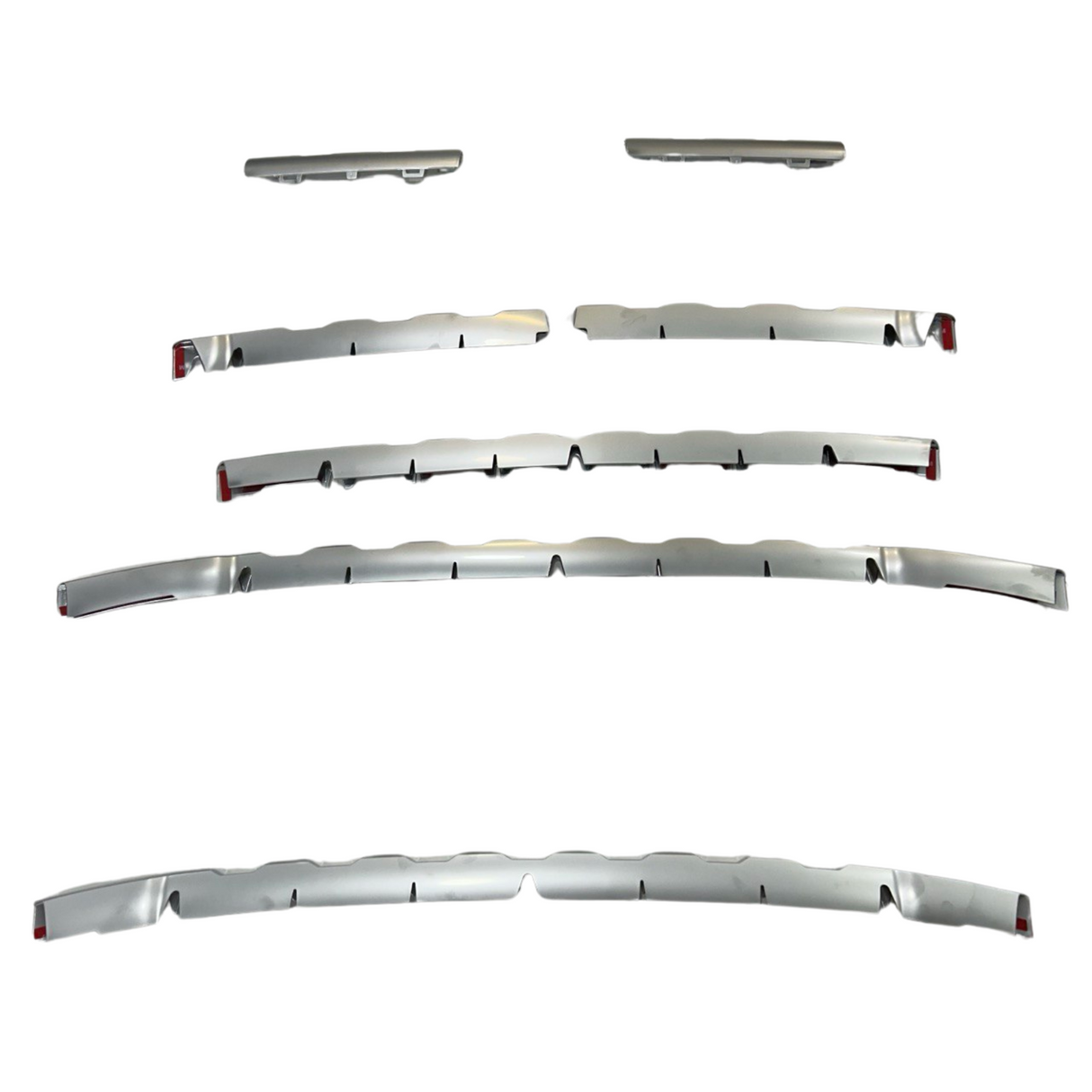 Pour Ford Transit Custom MK1 (2012-2018) - Garniture de calandre chromée mate (7 pièces) - Prête à monter