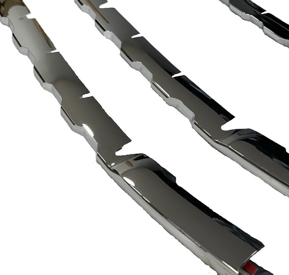 Pour Ford Transit Custom Garnitures de Grille Avant en Chrome Brillant (7 pièces) - MK1 (2012-2018) - Prêtes à Installer