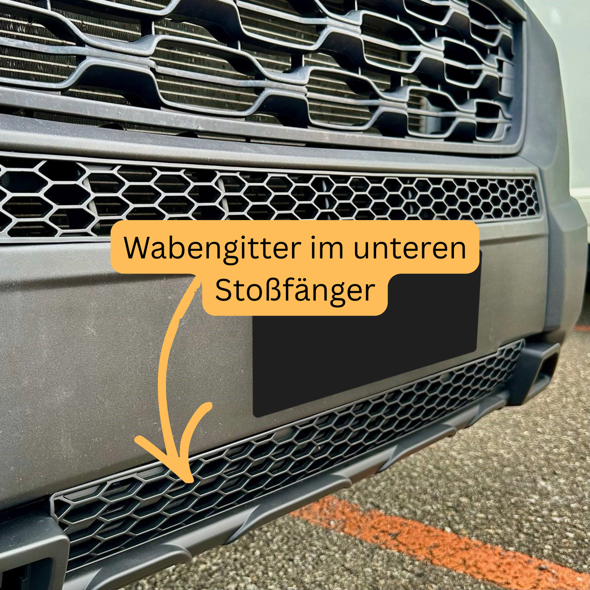 For Opel Movano Lower Bumper Honeycomb Grille - Matte Black