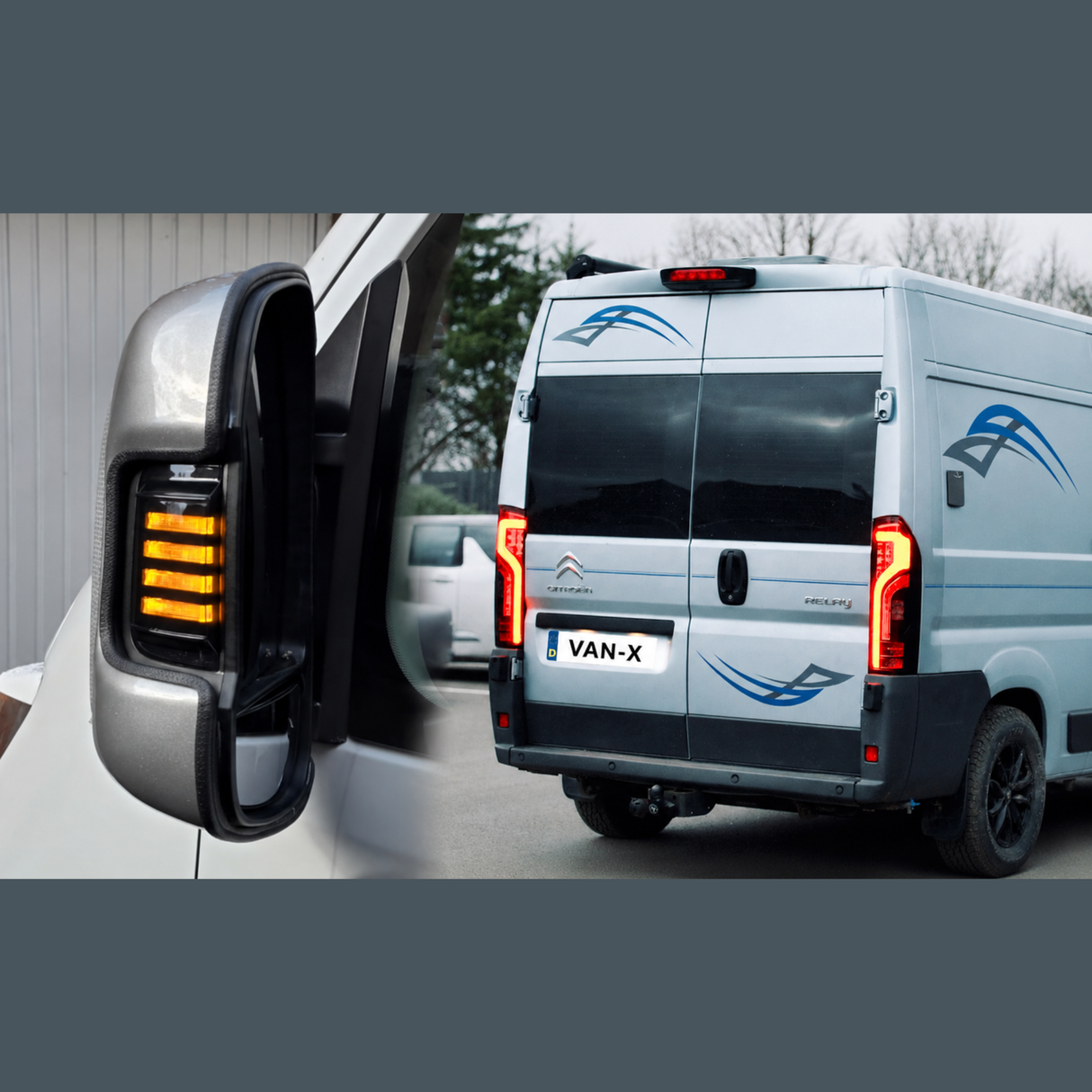 Para Peugeot Boxer Conjunto completo de luces traseras LED, Grupo de luces traseras, Unidad de luz trasera, Luz ahumada de repuesto, Van-X, NUEVO