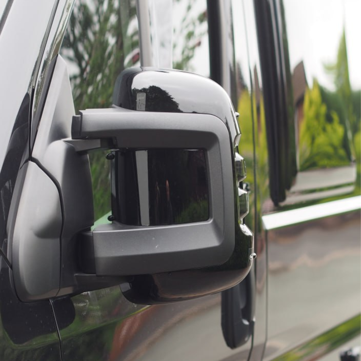 For Peugeot Boxer (2007-2024) Wing Mirror Cap/Covers (Set of 2) - Black | Van-X