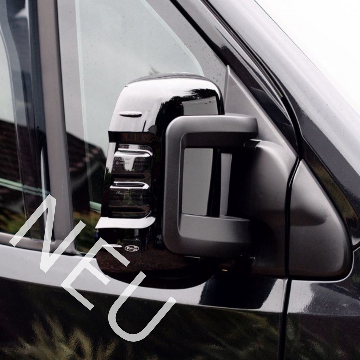 For Peugeot Boxer (2007-2024) Wing Mirror Cap/Covers (Set of 2) - Black | Van-X