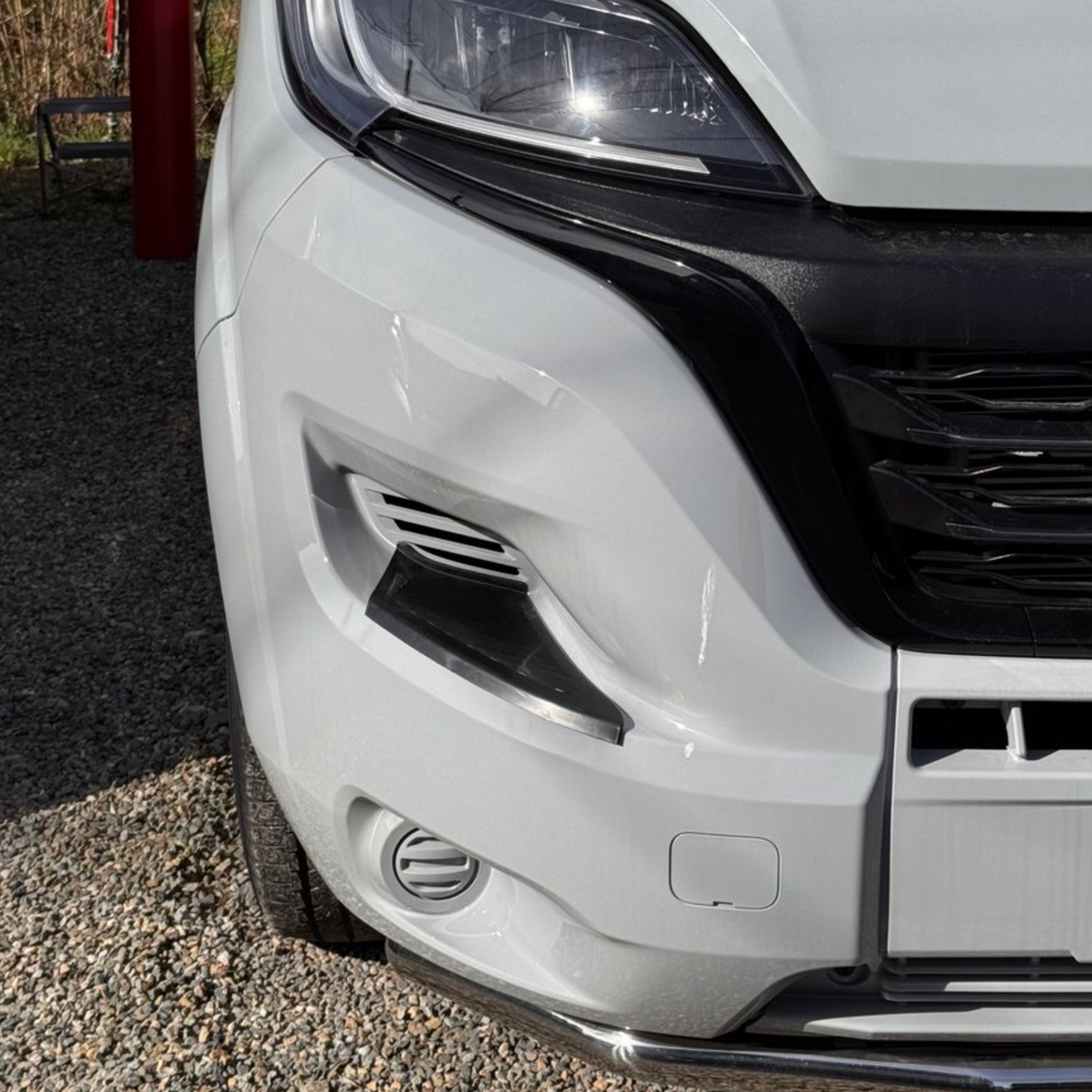 Para Citroën Jumper Protectores de placa de pie de parachoques delantero - Negro, juego de 2 | Furgoneta-X