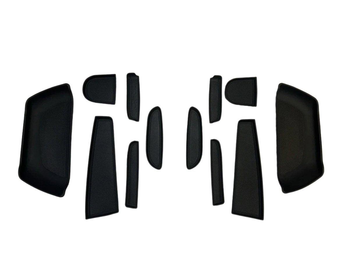 For Peugeot Boxer Rubber Door Liner Pocket Inserts - Black - Van-X