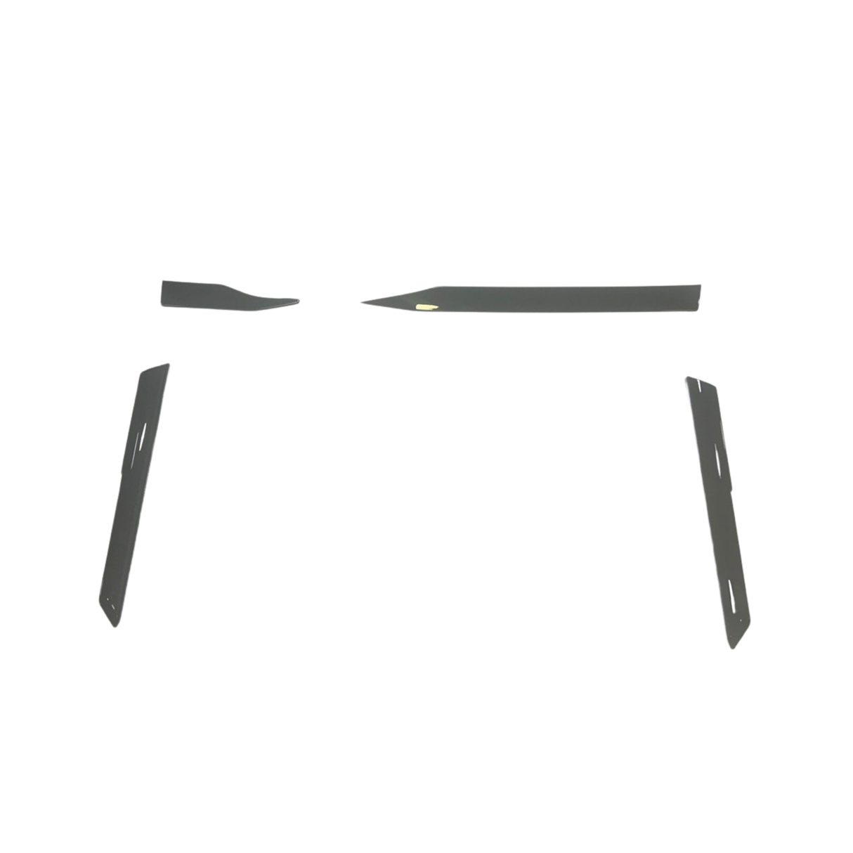 Per l'upgrade del cruscotto VW T6.1 Transporter Van-X – Set premium 4 pezzi nero lucido per la parte inferiore del cruscotto e la schede porta