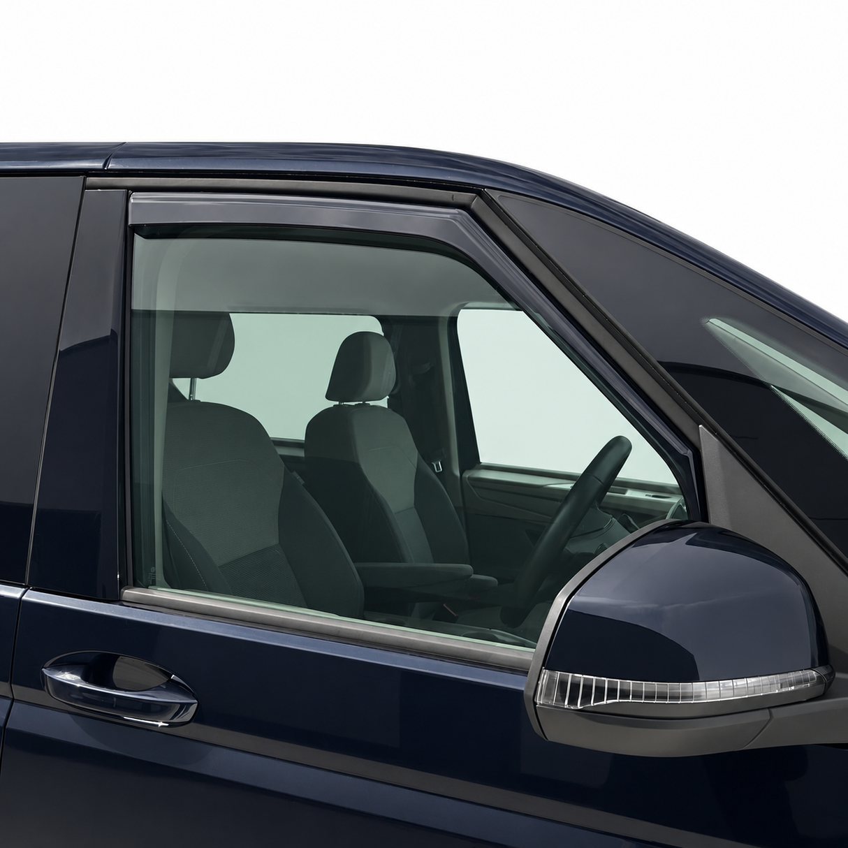 For VW T7 Multivan / Caravelle In-Channel Tinted Wind Deflectors – Van-X
