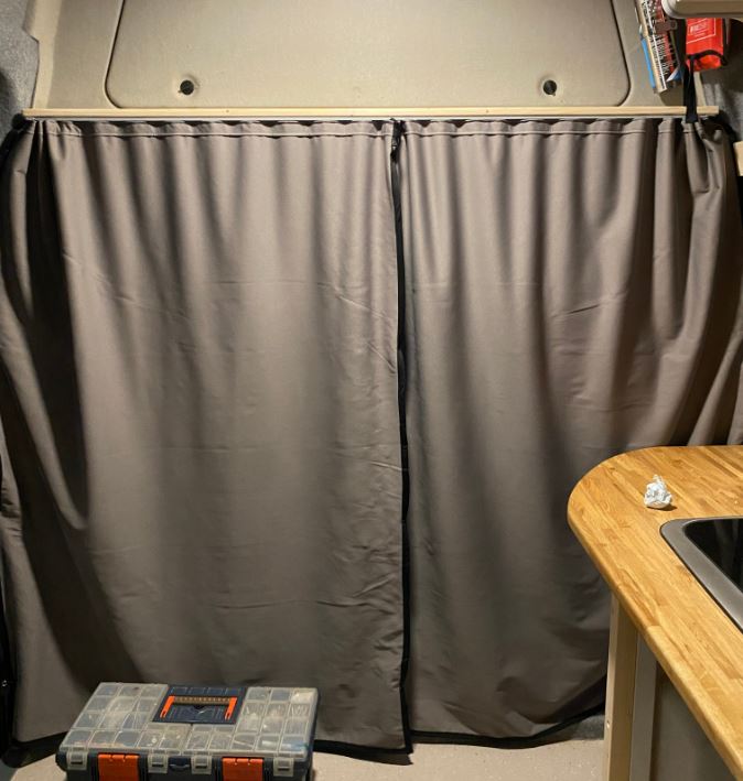 For Citroën Jumper Motorhome, Campervan, Maxi-Cab Divider Premium Curtain With Rail