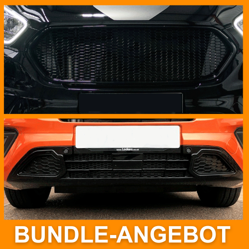 Voor Ford Transit Custom Gloss Black Honeycomb Grille Set - Vooraf geverfd en klaar om te monteren