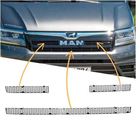 Para inserciones de nido de abeja de la parrilla delantera MAN TGE | Actualización de la parrilla de la furgoneta personalizada: Van-X