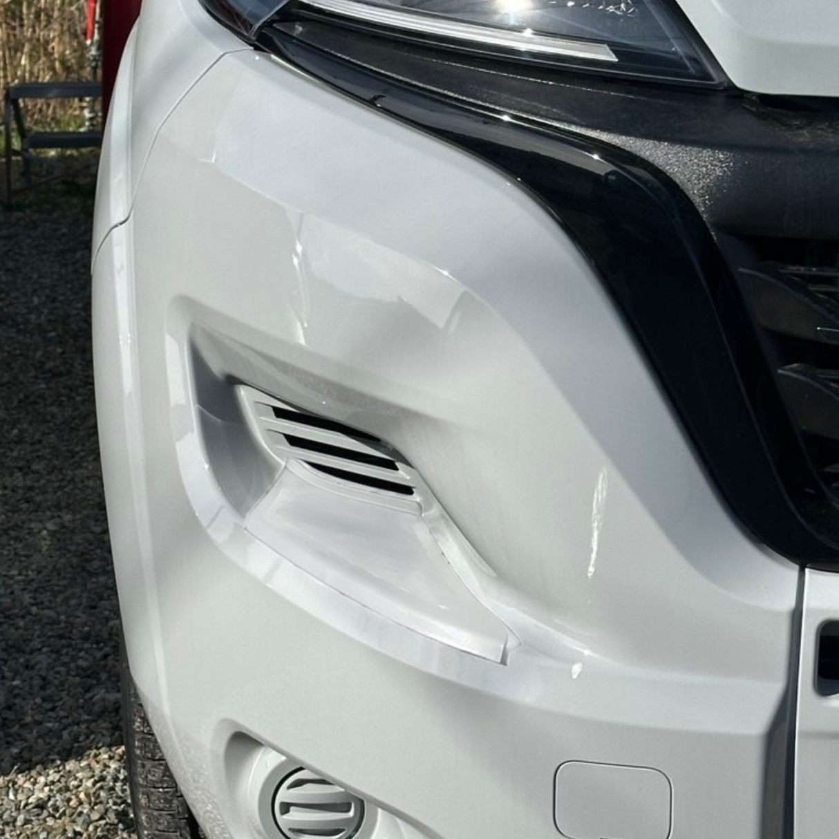 Protectores de estribo para parachoques delantero de Citroën Jumper, blancos, juego de 2 | Van-X