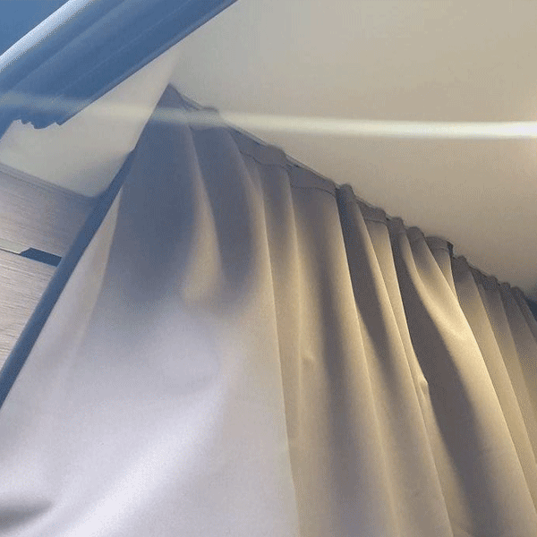 For Fiat Ducato Ram ProMaster Motorhome, Campervan, Maxi-Cab Divider Premium Curtain With Rail