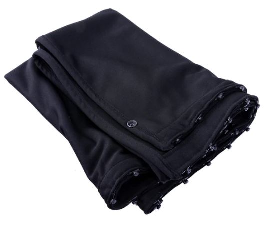 For VW T6.1 Transporter Van Conversion Premium Curtains Van-X - Black/Black