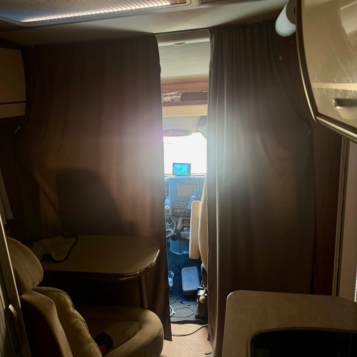 Pour un kit de rideau de séparation de cabine pour camping-car, 188cm à déplacement – rideau de confidentialité pour camping-car | Van-X