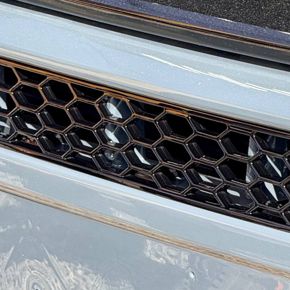 Paraurti Fiat Ducato Honeycomb senza sensori di parcheggio - Nero lucido