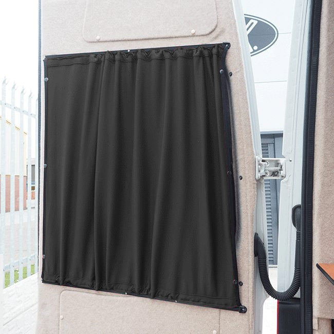For Mercedes Sprinter Premium Window Curtains Van-X - Black/Black