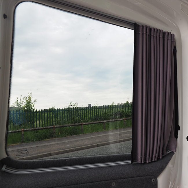 For VW T5 Transporter Van Conversion Premium Curtains Van-X - Black/Grey