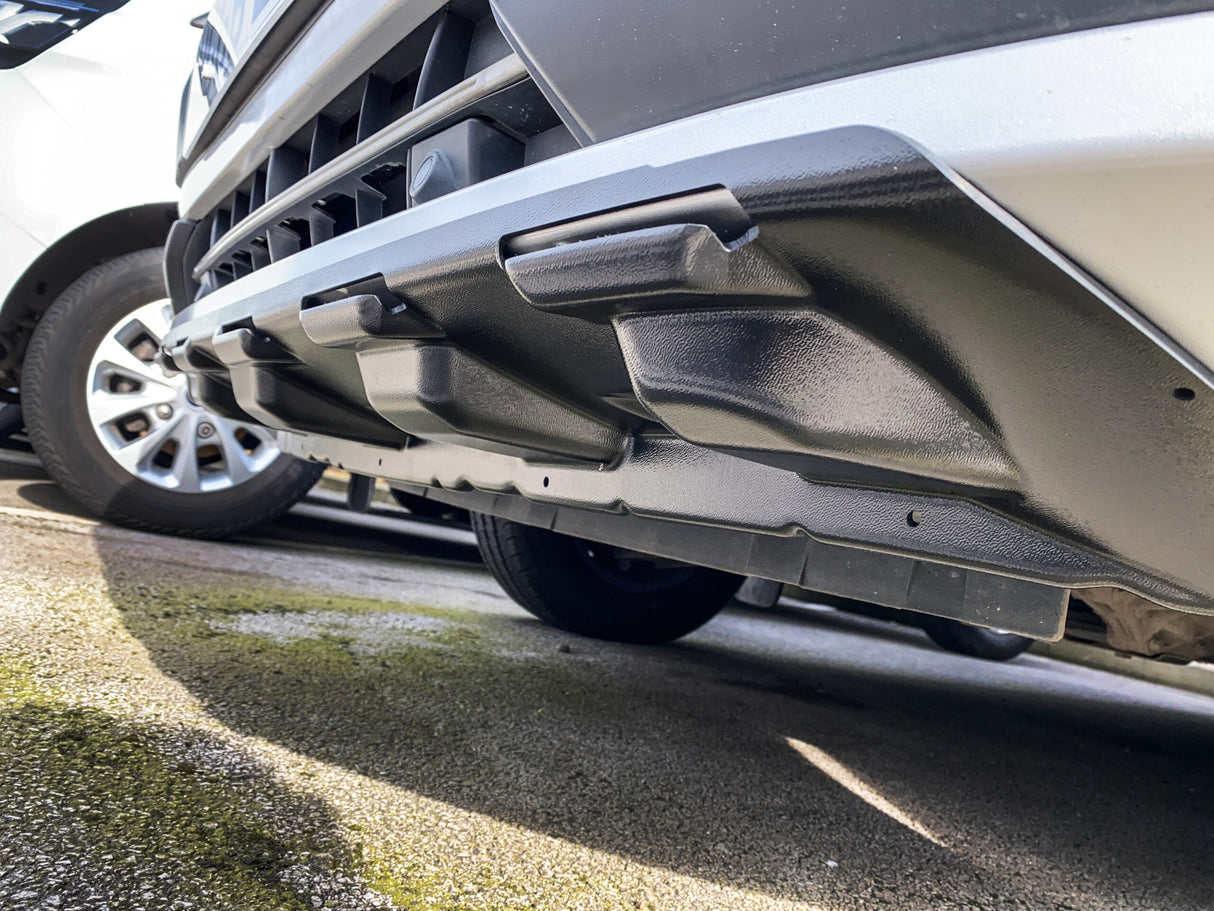 Pour Ford Transit Custom MK1 Protection de pare-chocs avant et garde-boue (texturé noir) (2012-2018)