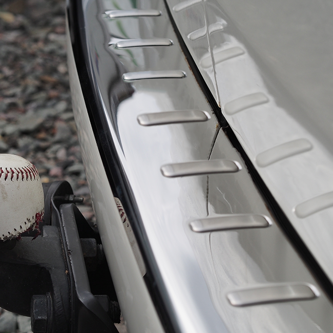 For VW T6 Barndoor Rear Bumper Protector (Ch-Insert) Stainless Steel