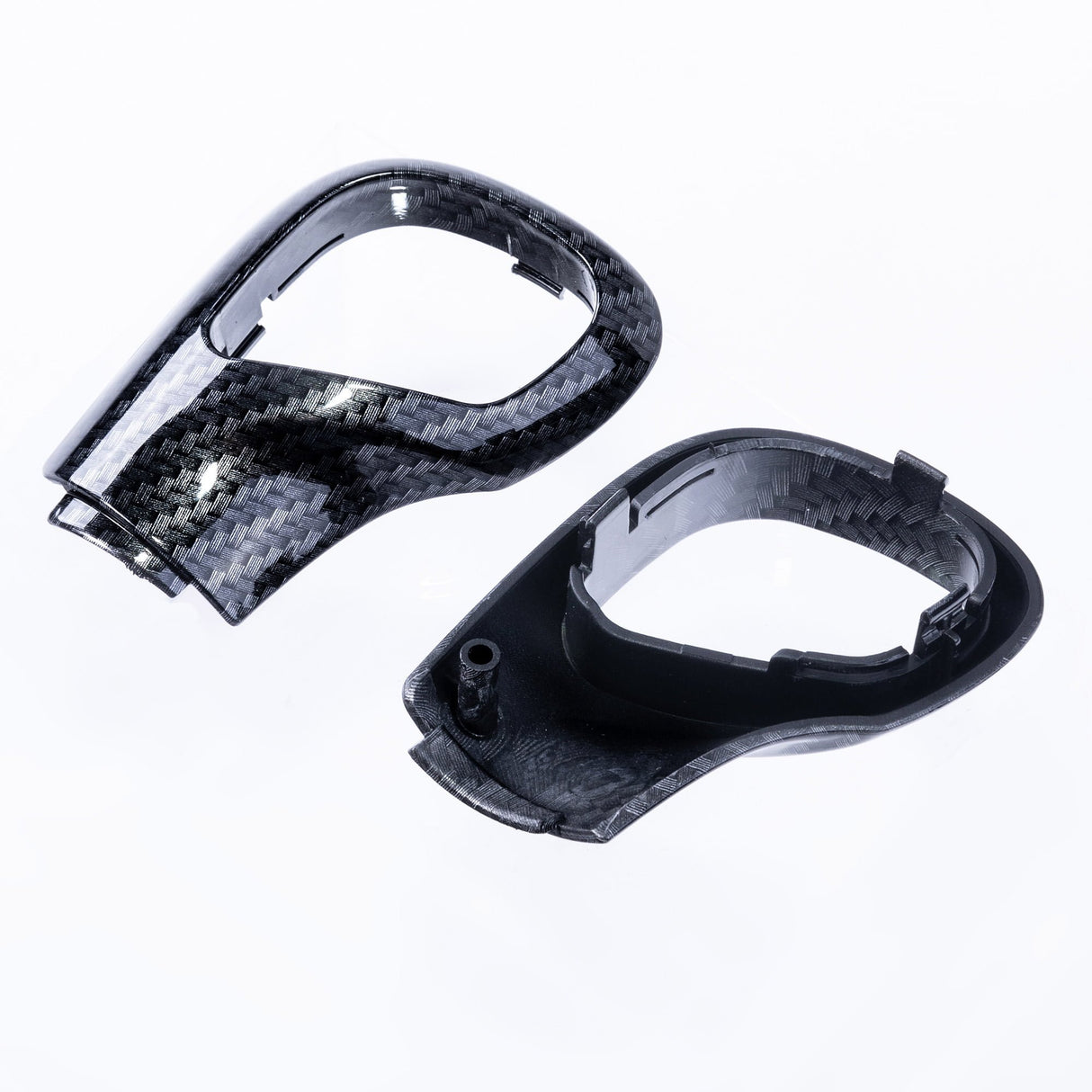 Pour VW T5.1 Transporter Auto DSG Boutons de style de pommeau de vitesse - Couvercles peints en carbone, prêt à monter Mise à niveau