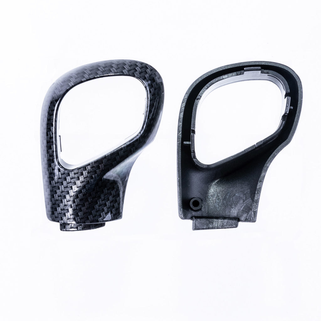 Per VW T6 Transporter Auto DSG Gear Knob Styling Caps - Coperture verniciate in carbonio, pronte per l'aggiornamento