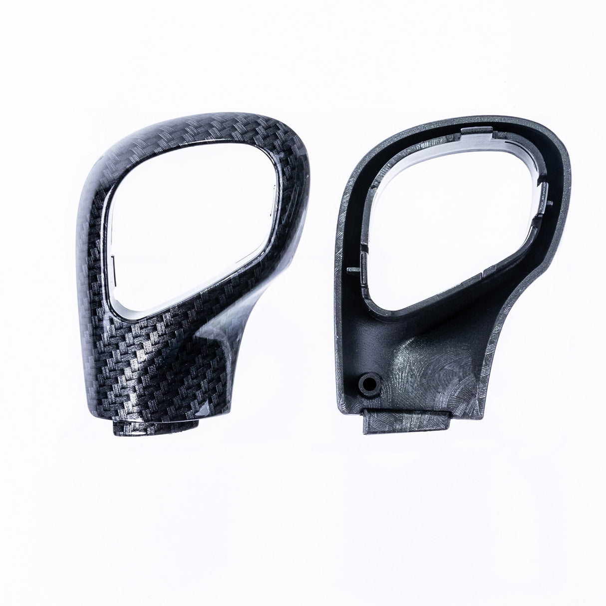 Pour VW T5.1 Transporter Auto DSG Boutons de style de pommeau de vitesse - Couvercles peints en carbone, prêt à monter Mise à niveau