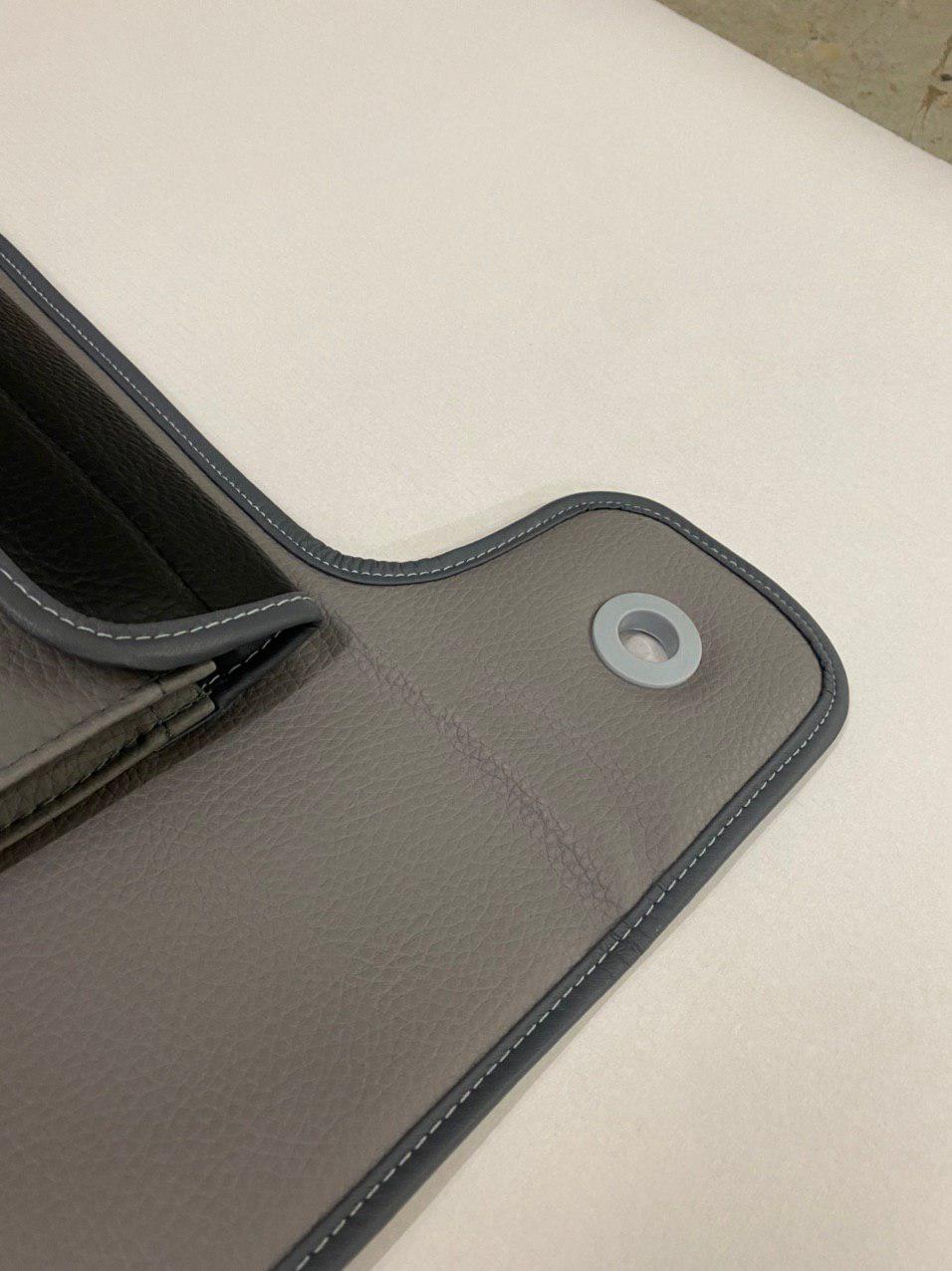 Pour VW T5 / T5.1 Transporter Camping-car Organisateur de siège à double dossier en similicuir (gris avec couvercles noirs)