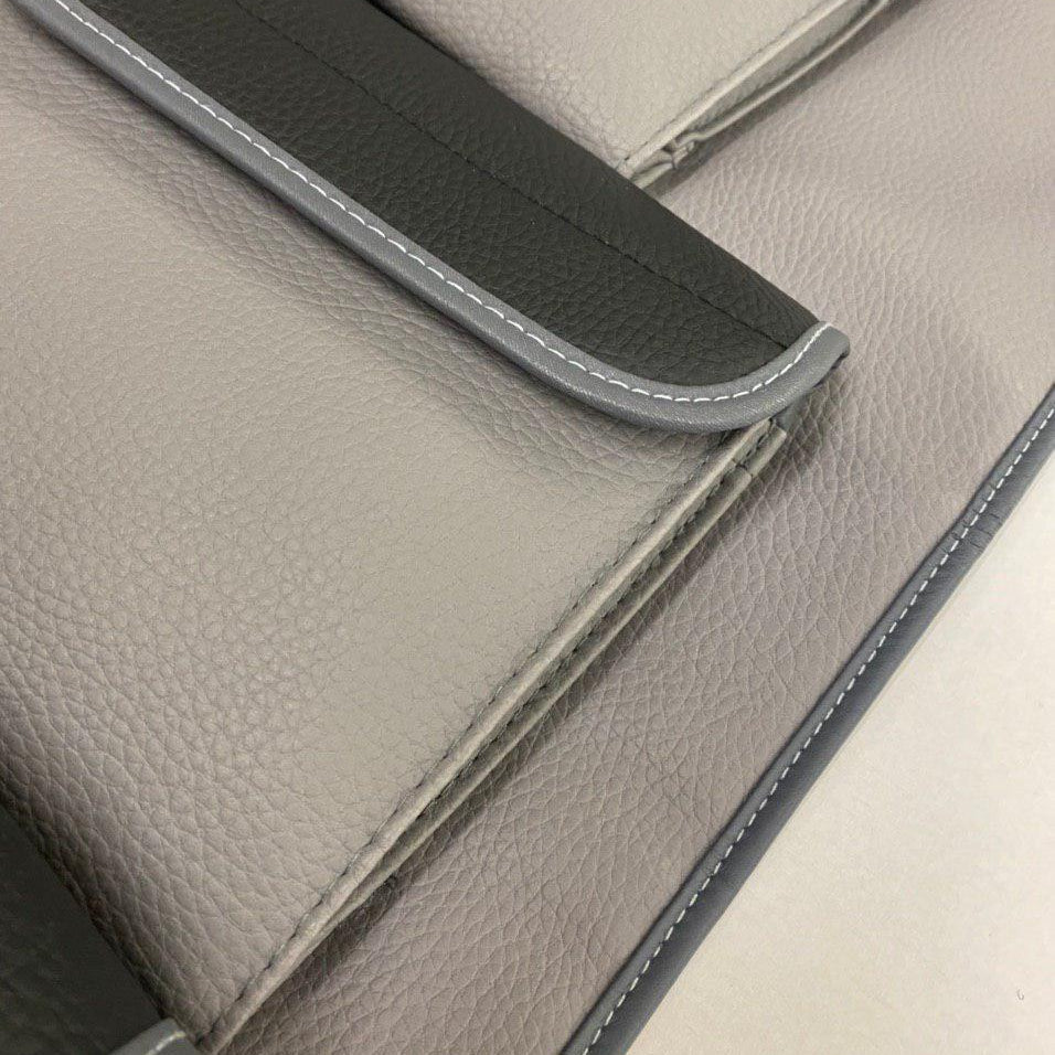 For VW T5 / T5.1 Transporter Double Back Seat Organiser – Grey with Black Lids | Van-X
