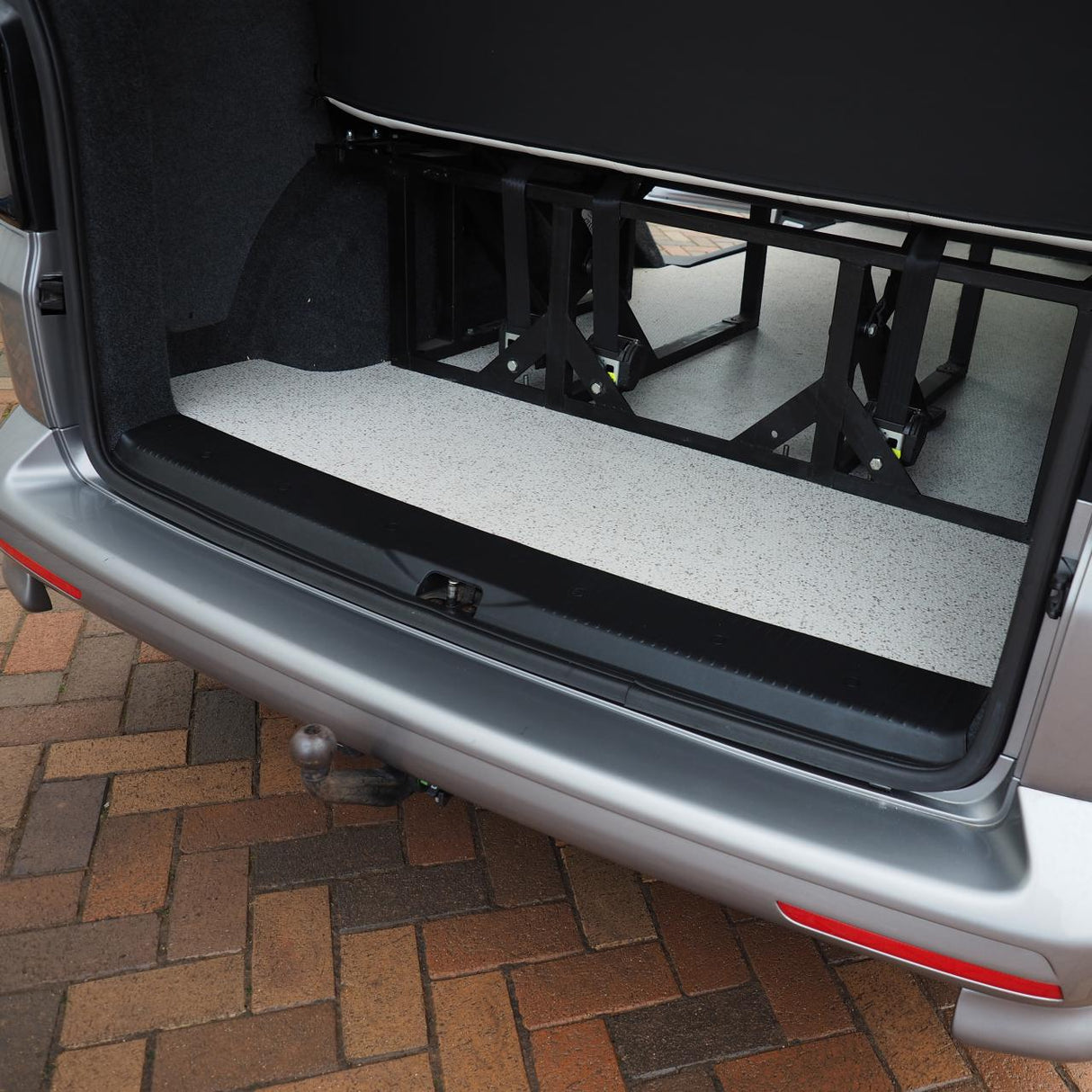 Para VW T6 V2 Transporter Cubierta de umbral trasero / Puerta única de plástico de longitud completa