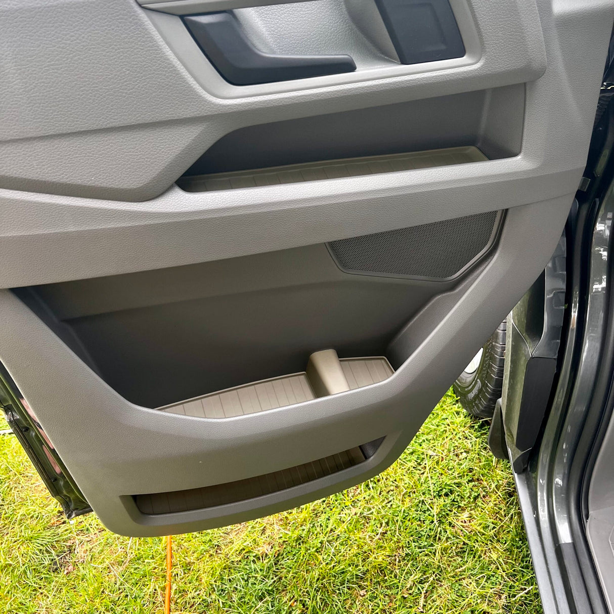 For VW Crafter New Shape Rubber Door Liner Pocket Inserts Grey