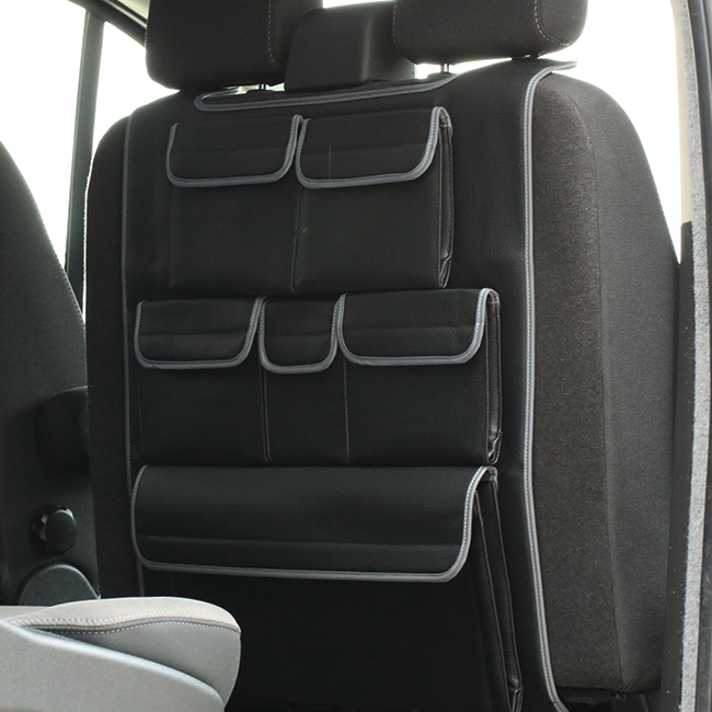 For Ford Transit Custom Double Seat Back Organiser – Premium Leatherette Storage Solution