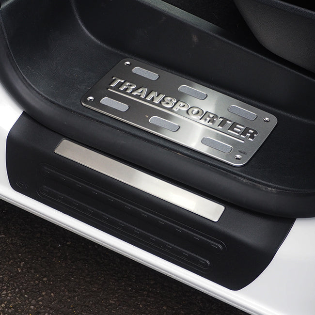 VW T6.1 Transporter Protezioni gradini in acciaio inox per Kombi, Sport Line, Shuttle, porte doppie (set da 4)