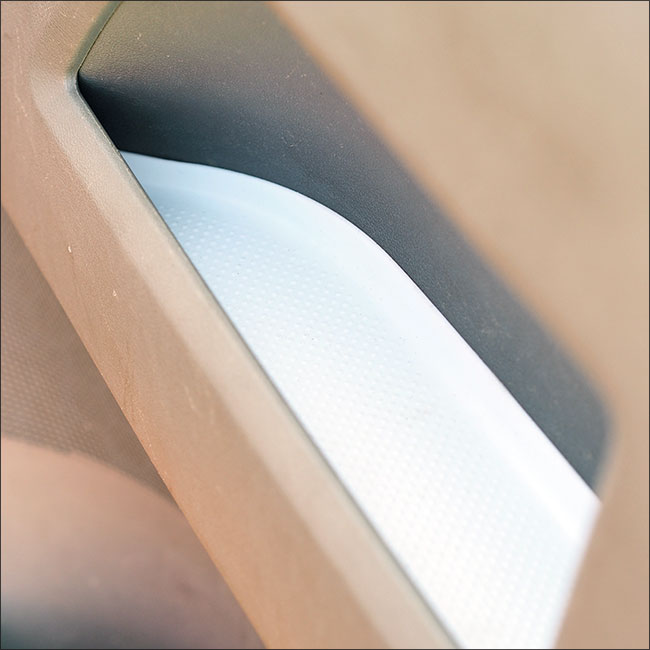 For VW T5, T5.1 Door Pocket Inserts, Rubber, Door Liner (White) Both Captain Seats *ON SALE* Interior Styli