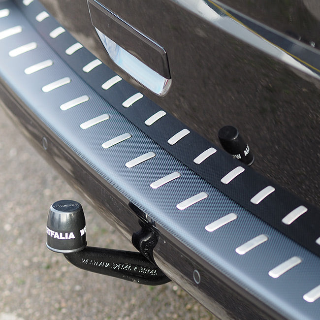 VW T6.1 Transporter Protector de Parachoques Trasero (Solo para Portón Trasero) Película de Fibra de Carbono