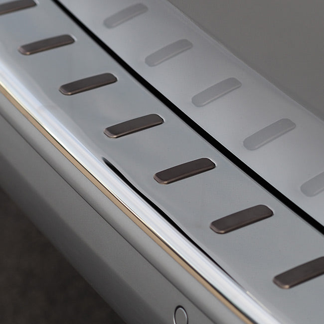 Stoßstangen Protector, hinten, Edelstahl, Version für Heckklappe, VW T6, Van-X