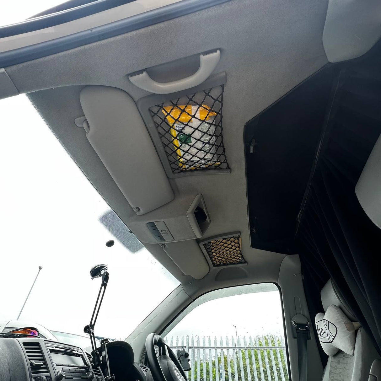 For VW T6, Storage Net Bundle Campervan Conversion Pocket (Large + Small)