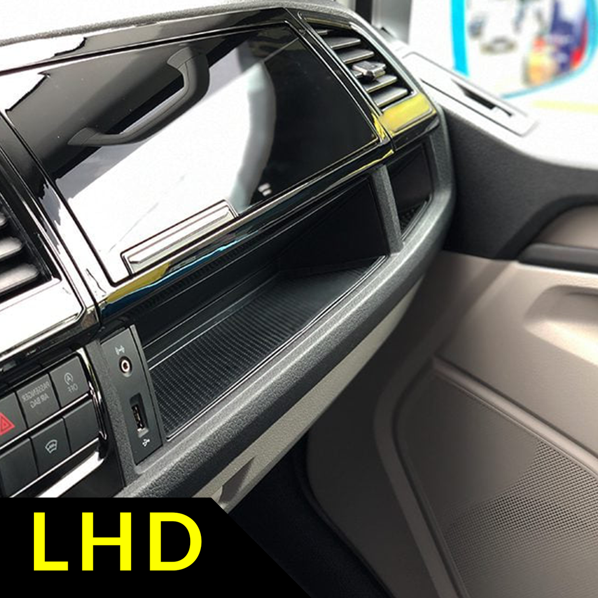 For VW T6 Transporter Interior Lower Dash Mats/Cover Dash Tidy LHD Direct fit Camper Van