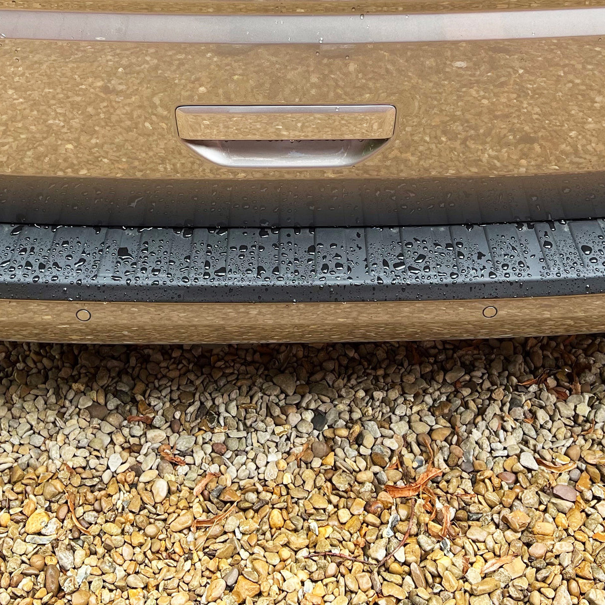 For VW T6.1 Transporter Multivan Rear Bumper Protector – Black Plastic Tailgate Guard