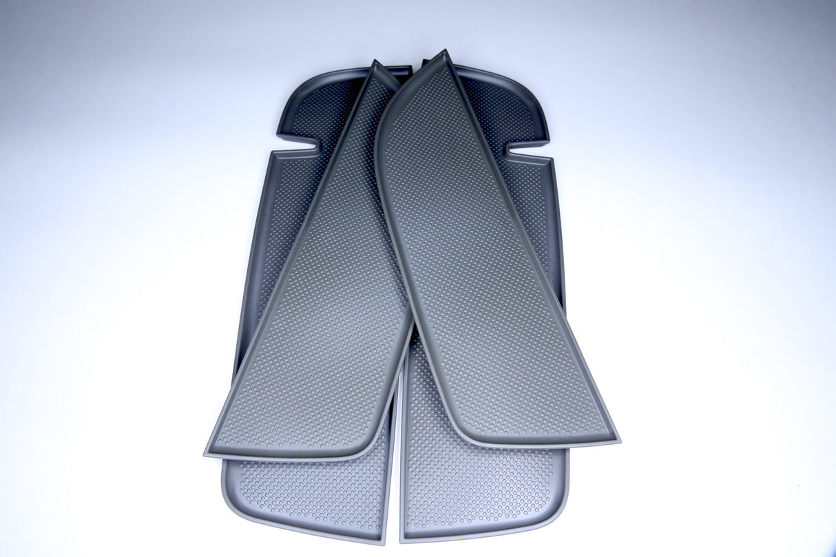 For VW T5, T5.1 NEW Door Pocket Inserts, Rubber, Door Liner Double Passenger (Dark Grey)