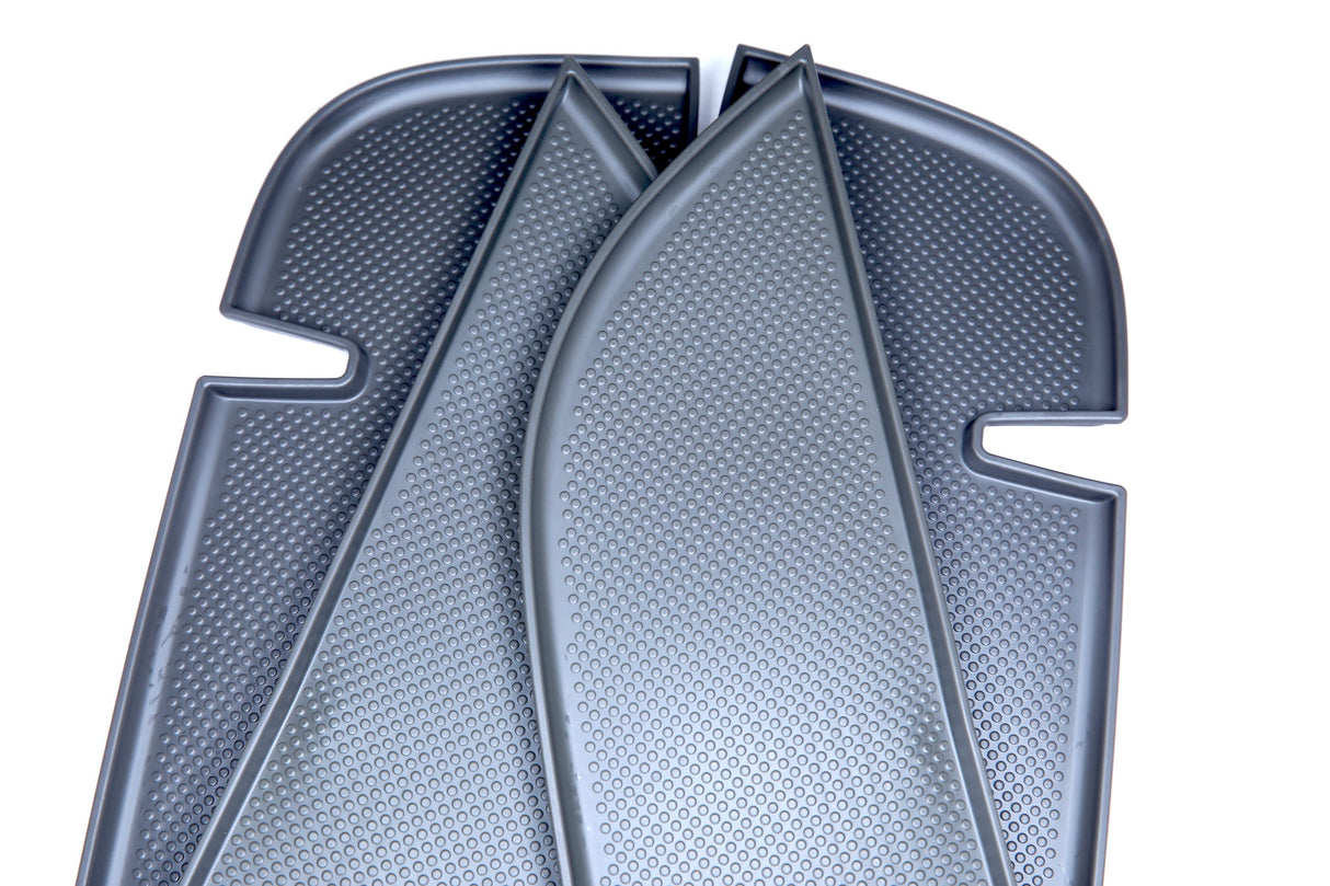 For VW T5, T5.1 NEW Door Pocket Inserts, Rubber, Door Liner Double Passenger (Dark Grey)