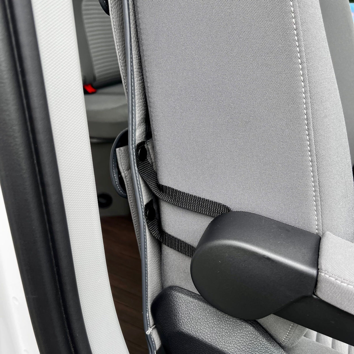 Para VW California Ocean, Coast, Beach Campervan Organizador de asiento trasero de cuero sintético para asientos individuales/capitán de la