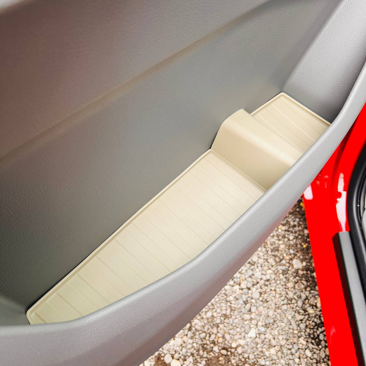 For VW Crafter New Shape Rubber Door Liner Pocket Inserts Grey