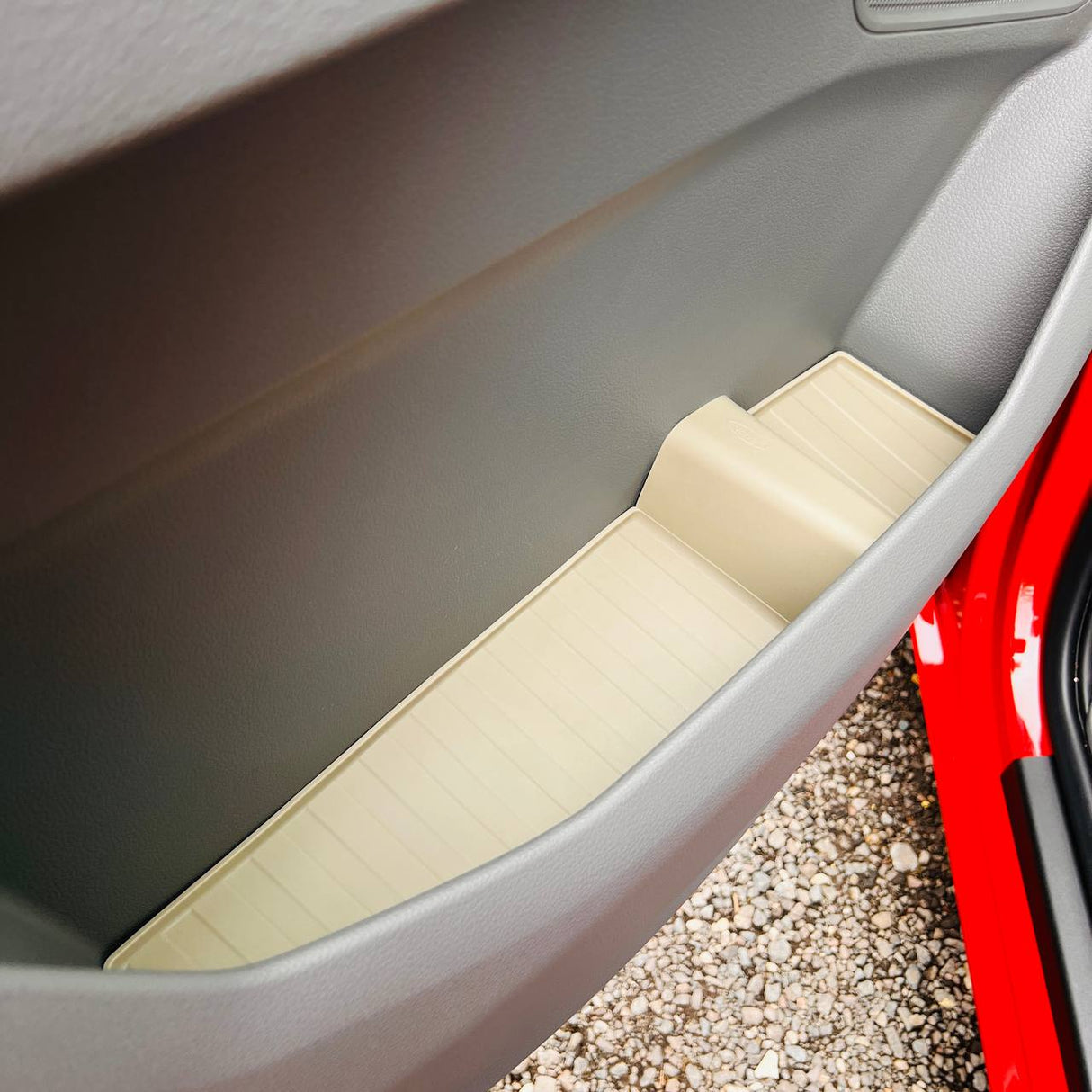 For VW Crafter New Shape Rubber Door Liner Pocket Inserts Grey